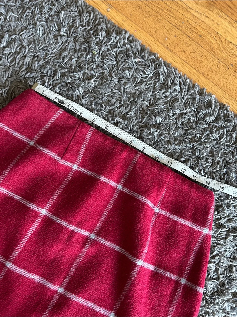 Lulu's Spence Wine Red Plaid Mini Skirt Size Medium
